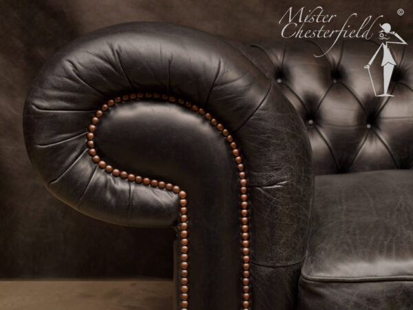 chesterfield sofa black bristol detail arm