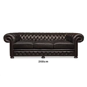 google chesterfield sofa 268 cm schwarz bristol