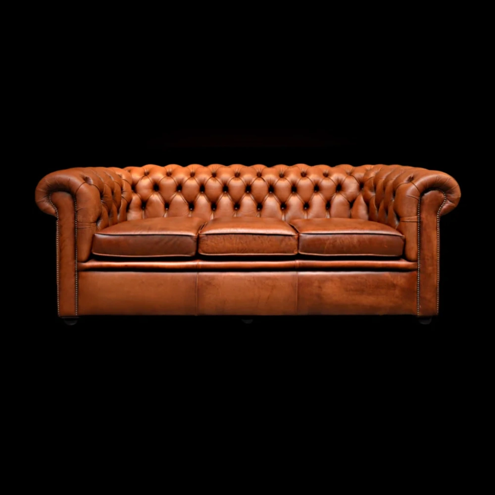 NR. 0991 chesterfield-225cm connolly leather gerestaureerd