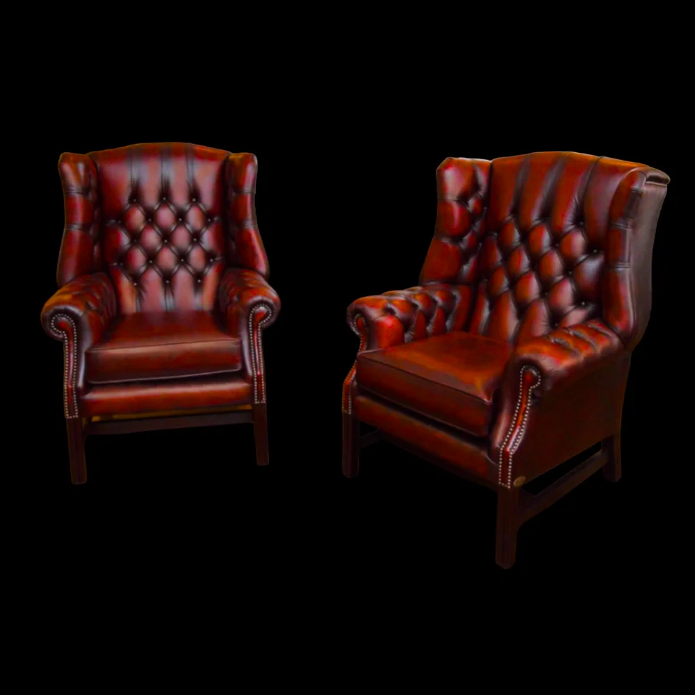 Fraaie Georgian Highback chairs Gerestaureerd | fris | nieuwstaat € 1150,- p.st.