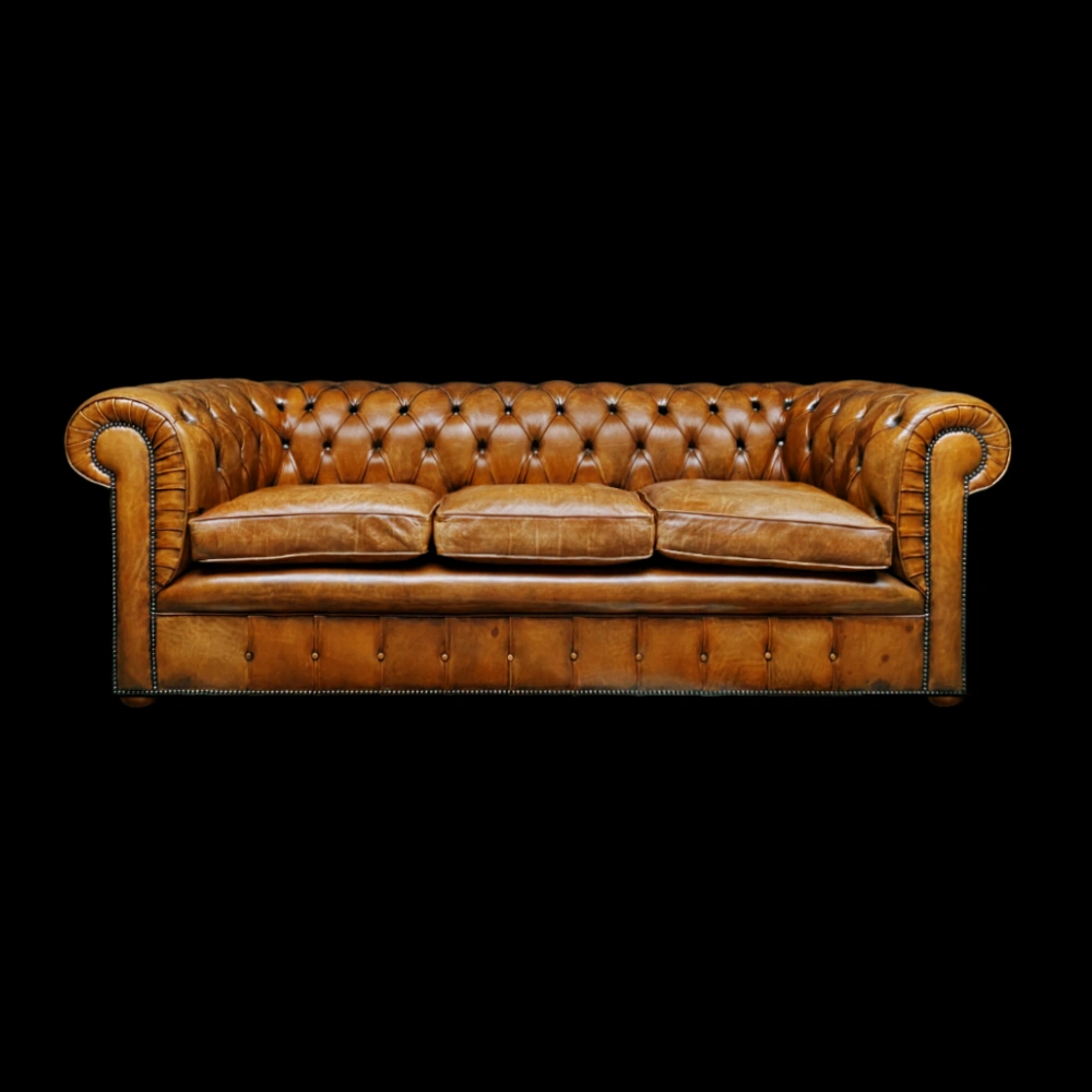 Chesterfield Vintage-leder Gerestaureerd 50+ VERKOCHT