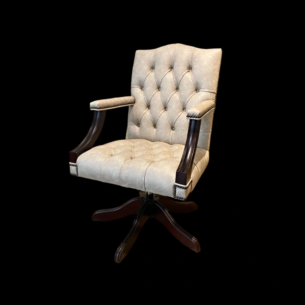 Gainsborough swivel chair in Ivory vintage rundleder € 1575,-