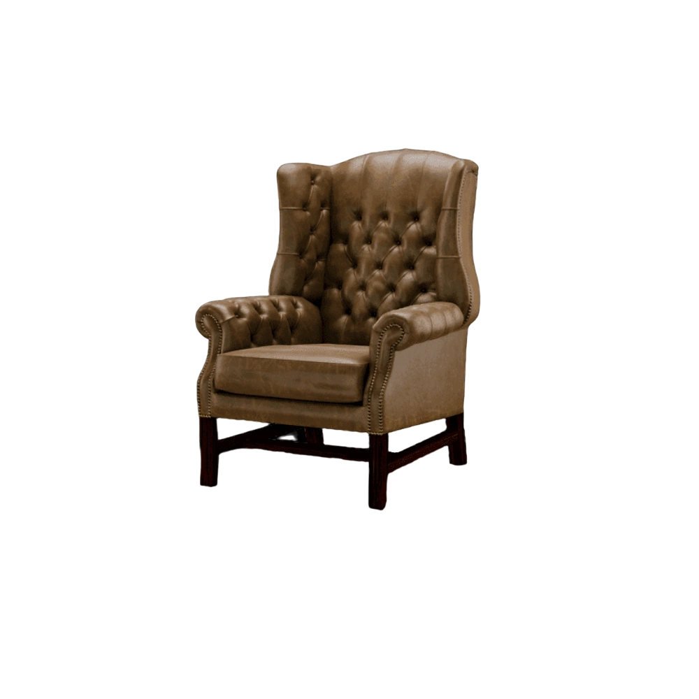 georgian wingchair gold