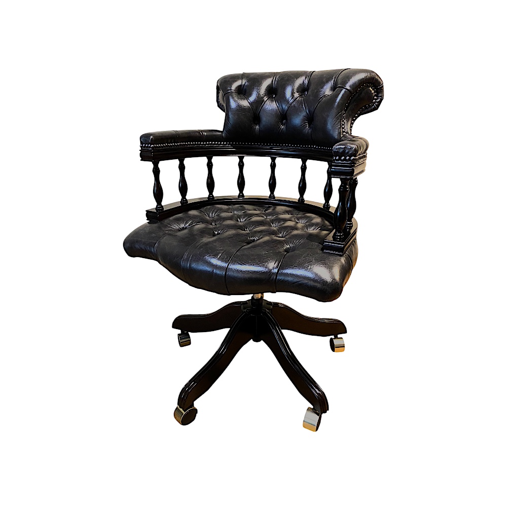 google chesterfield captains swivel chair showroom